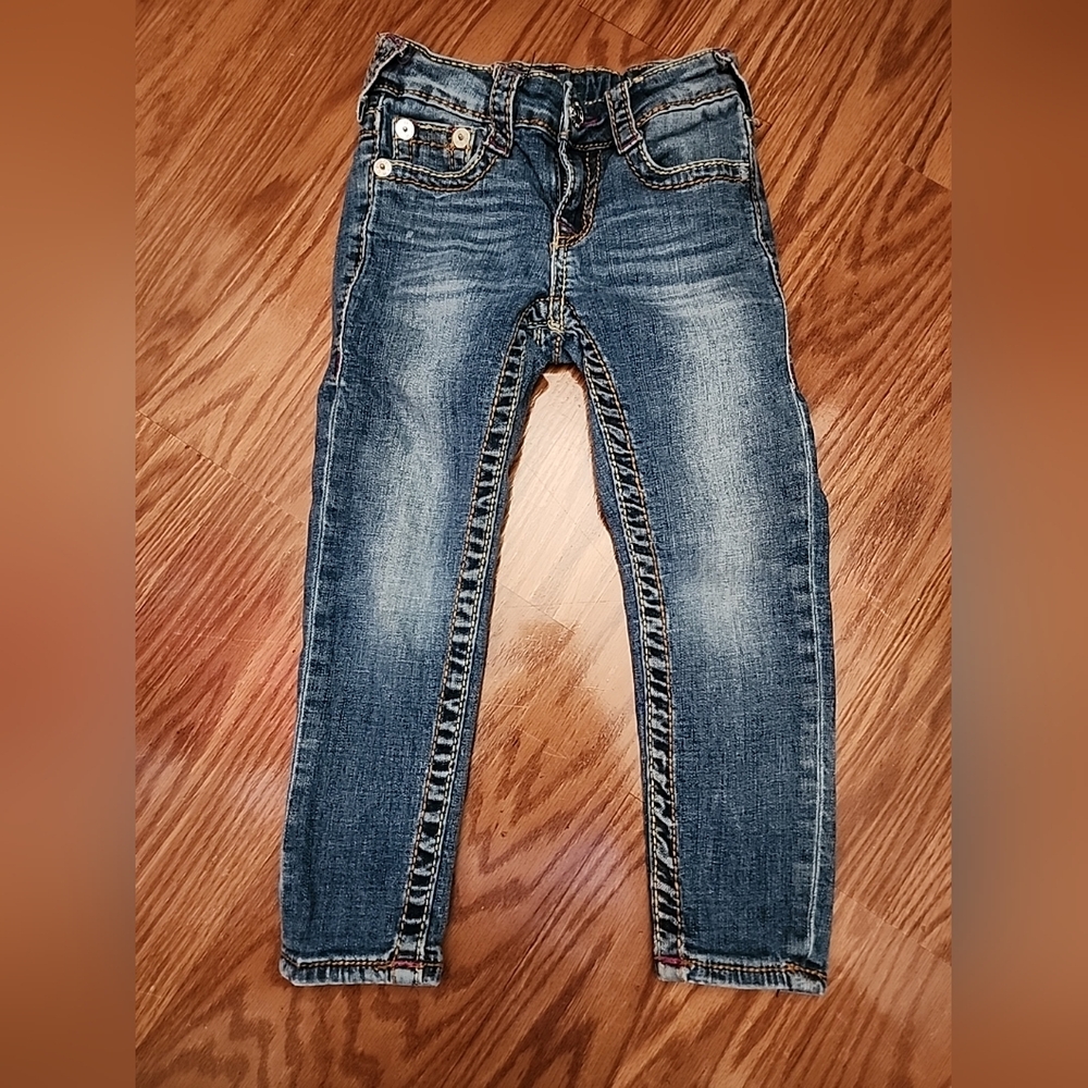 True Religion Skinny Girls Size 4 Blue Denim‎ Jeans